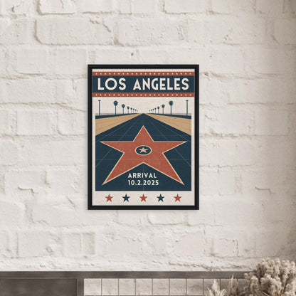 Personalized Los Angeles Vintage Travel Poster Canvas – Framed - Out of Office Outfitters - Print Material