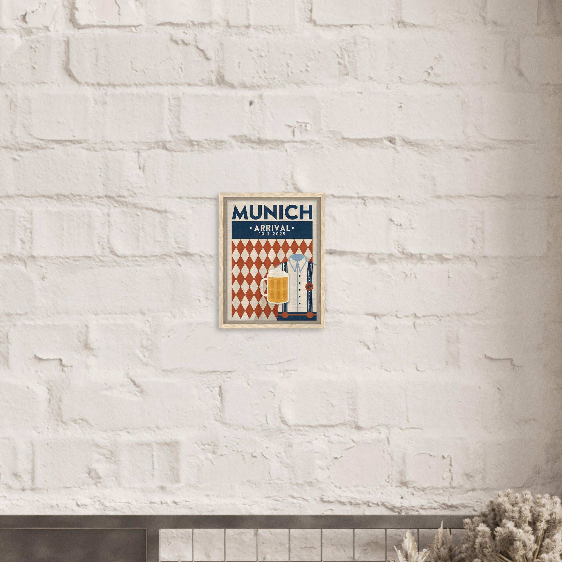 Personalized Munich Oktoberfest Vintage Travel Poster Canvas – Framed - Out of Office Outfitters - Print Material