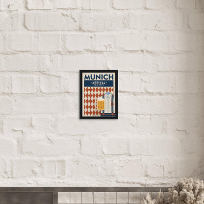 Personalized Munich Oktoberfest Vintage Travel Poster Canvas – Framed - Out of Office Outfitters - Print Material