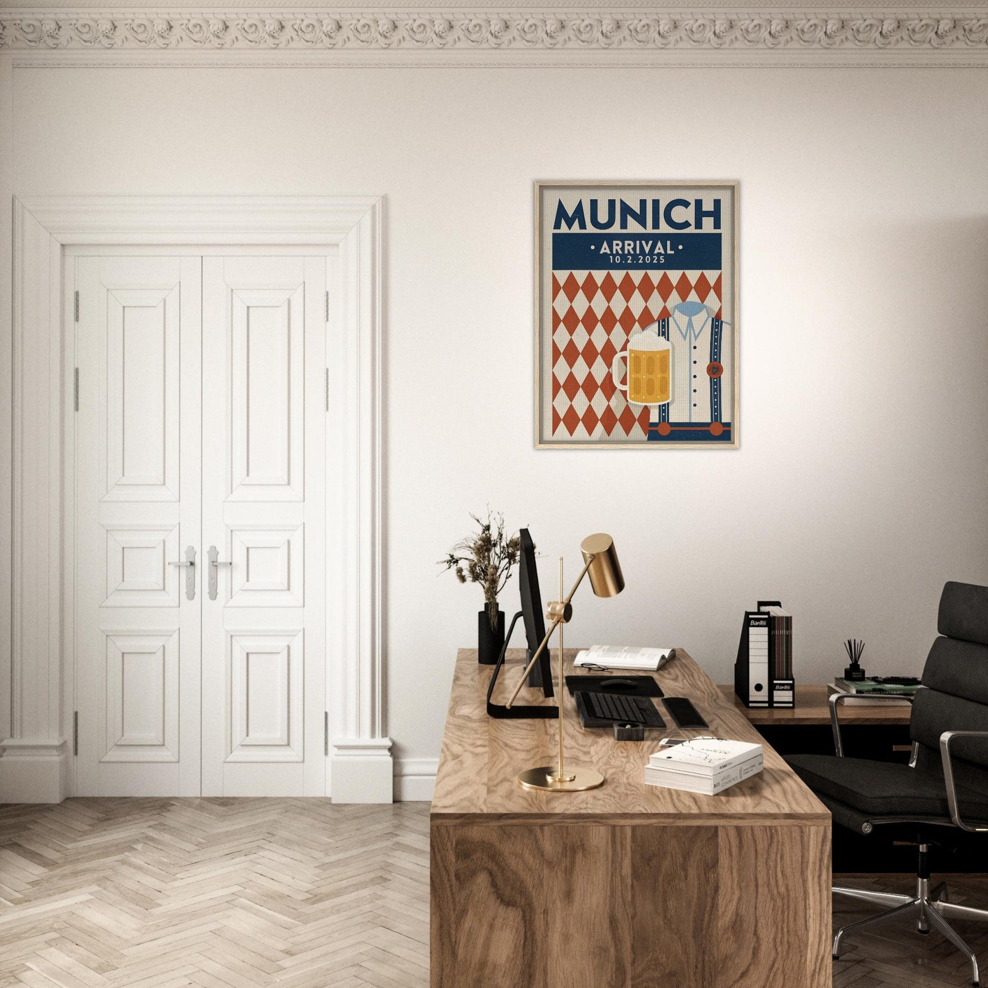 Personalized Munich Oktoberfest Vintage Travel Poster Canvas – Framed - Out of Office Outfitters - Print Material