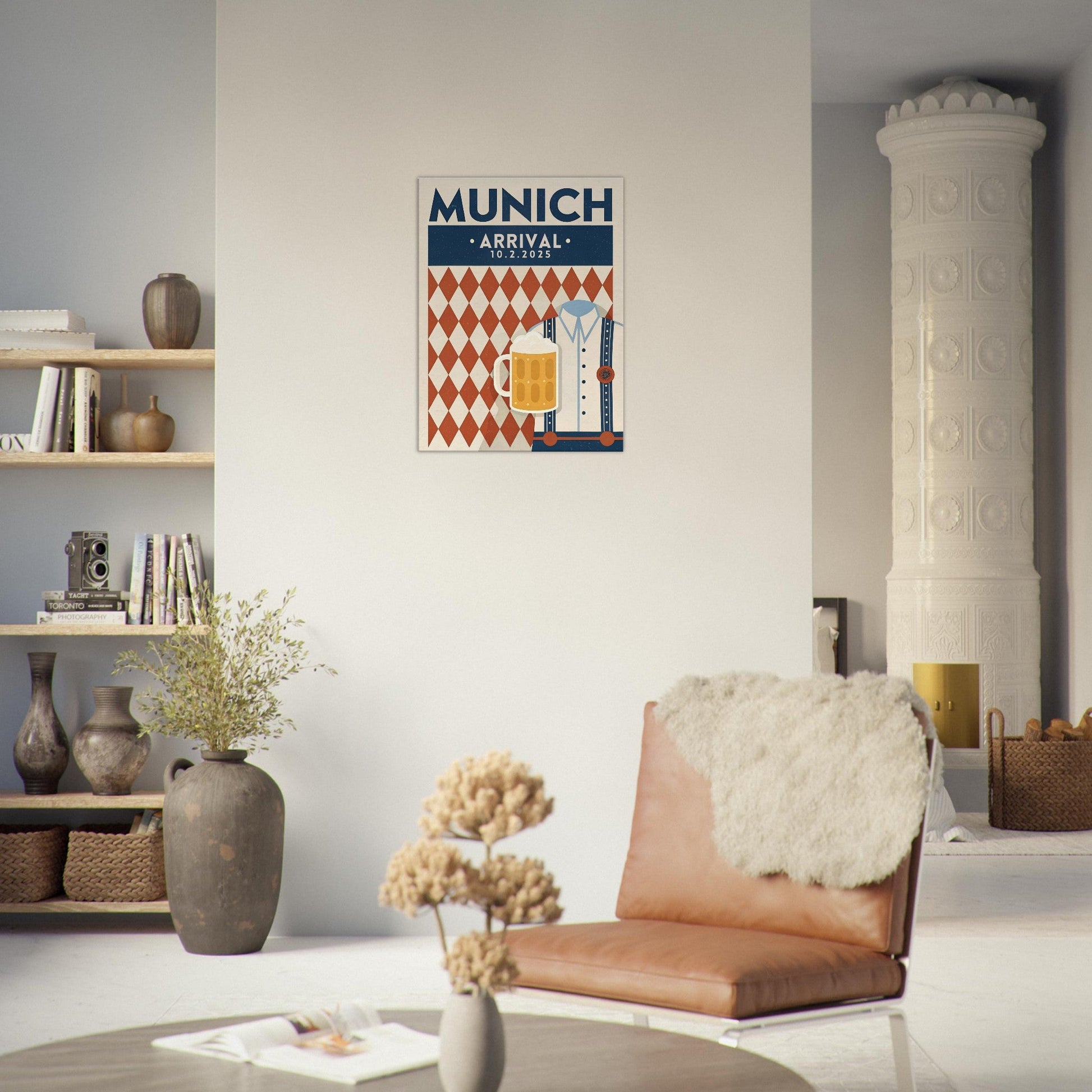 Personalized Munich Vintage Travel Poster Canvas – Unframed - Out of Office Outfitters - Print Material