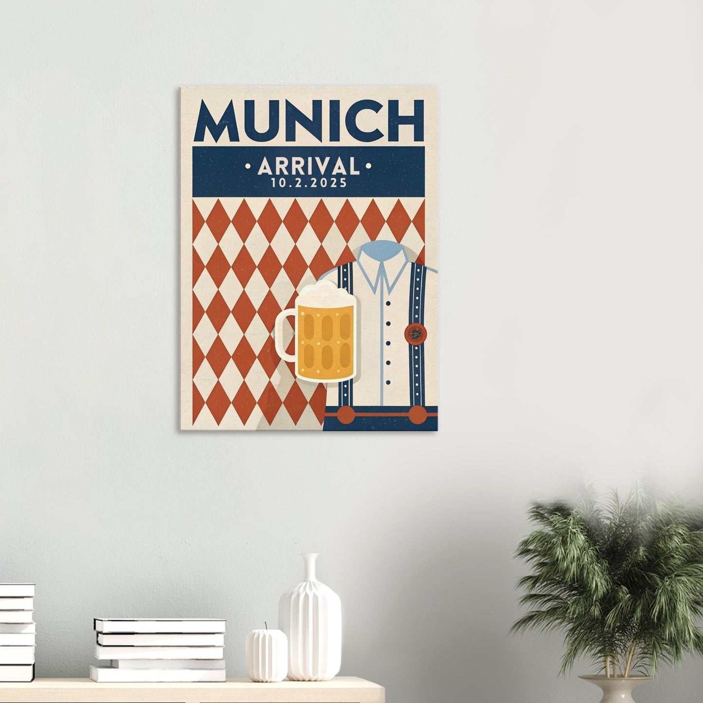 Personalized Munich Vintage Travel Poster Canvas – Unframed - Out of Office Outfitters - Print Material