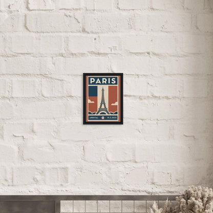 Personalized Paris Vintage Travel Poster Canvas – Framed - Out of Office Outfitters - Print Material