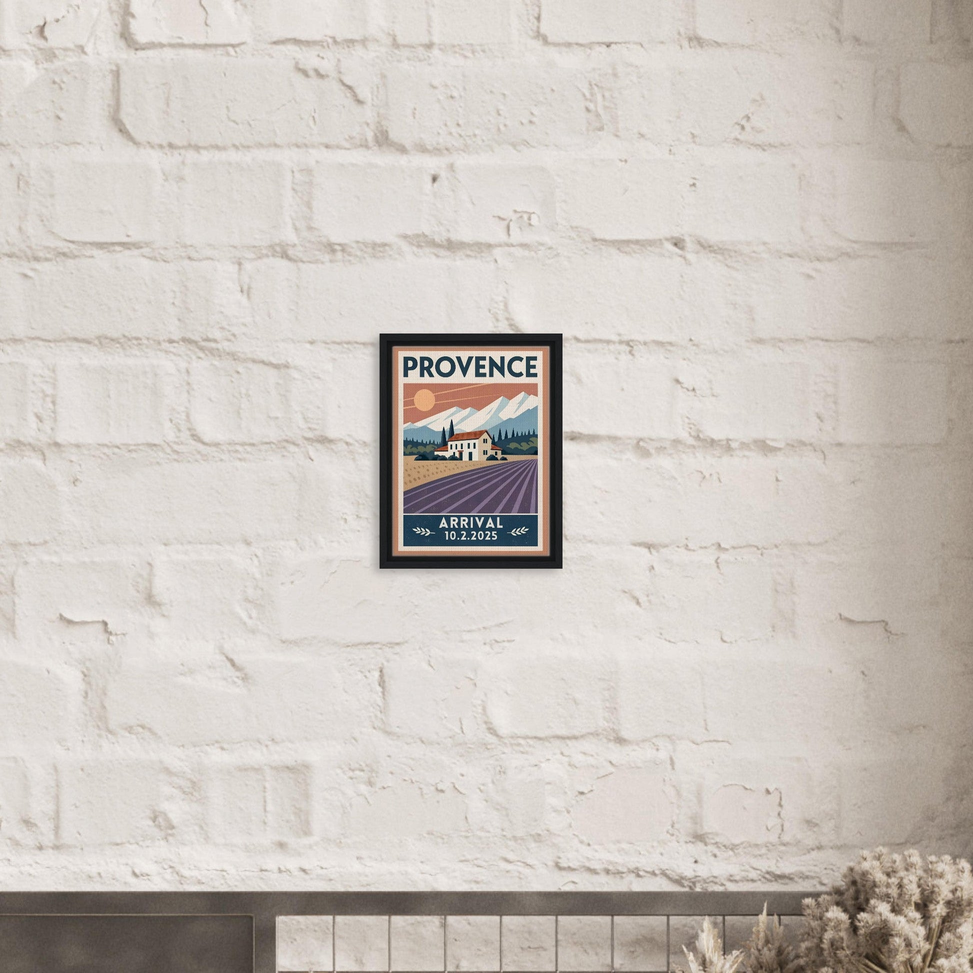 Personalized Provence Vintage Travel Poster Canvas – Framed - Out of Office Outfitters - Print Material