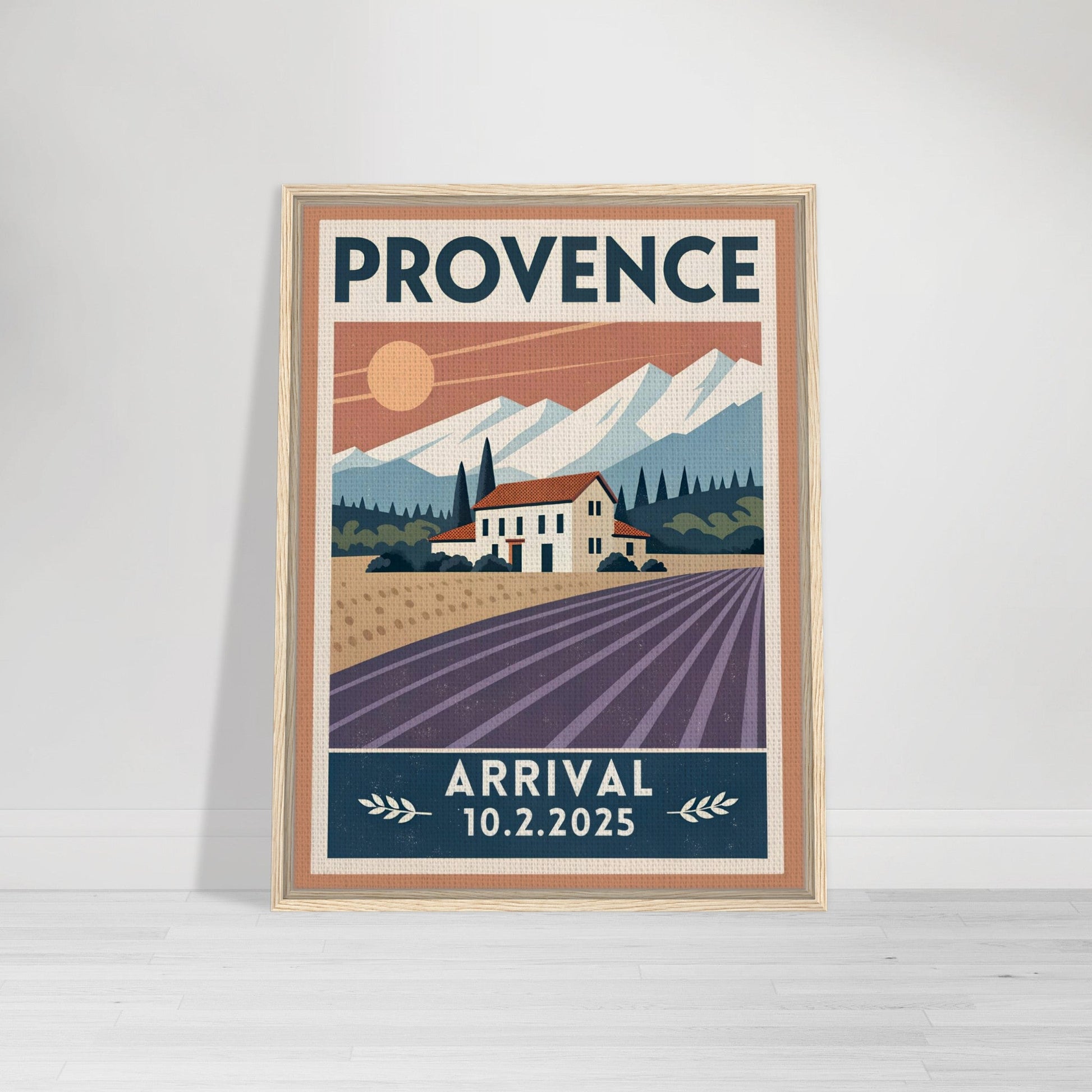Personalized Provence Vintage Travel Poster Canvas – Framed - Out of Office Outfitters - Print Material