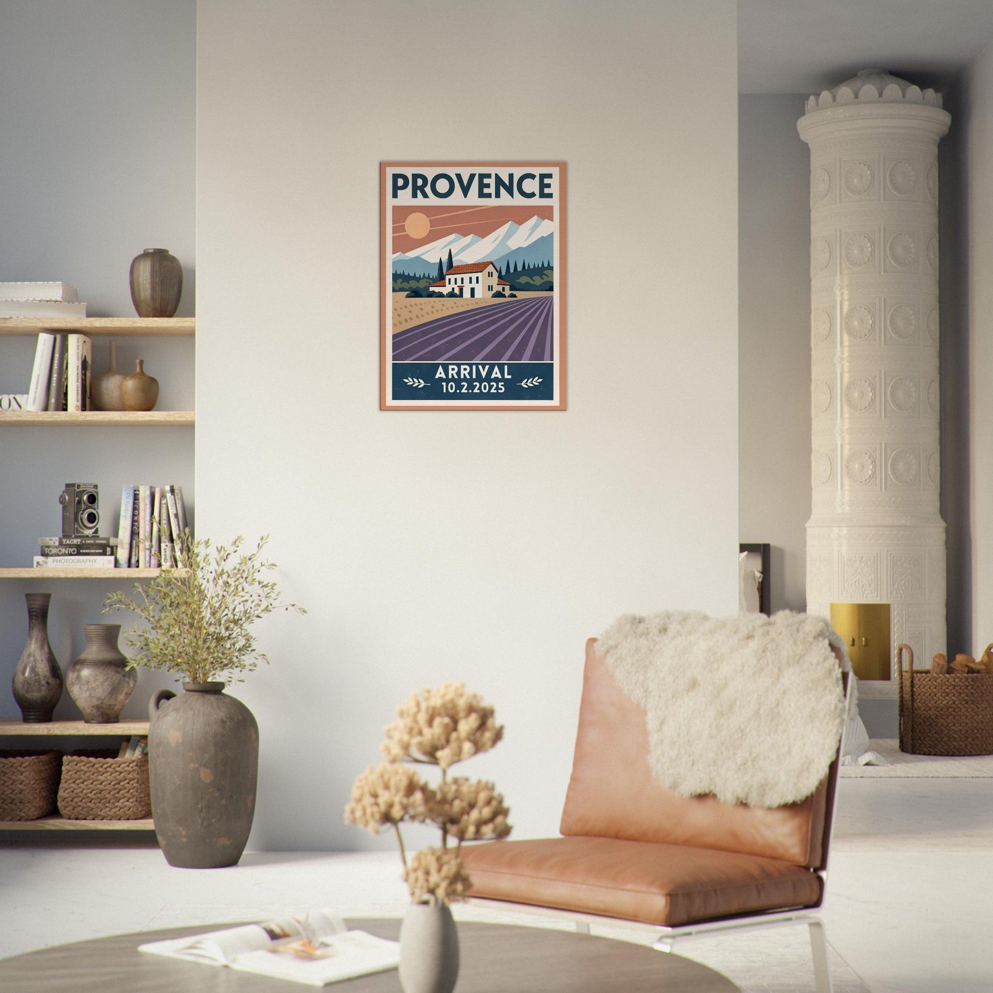 Personalized Provence Vintage Travel Poster Canvas – Unframed - Out of Office Outfitters - Print Material