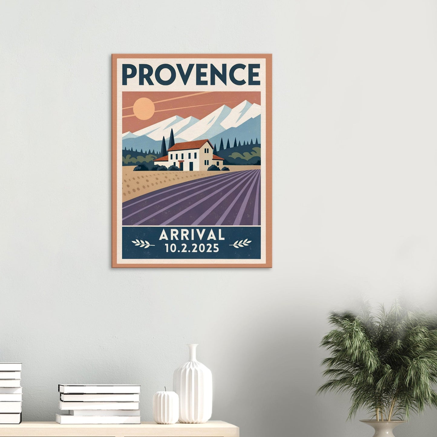 Personalized Provence Vintage Travel Poster Canvas – Unframed - Out of Office Outfitters - Print Material