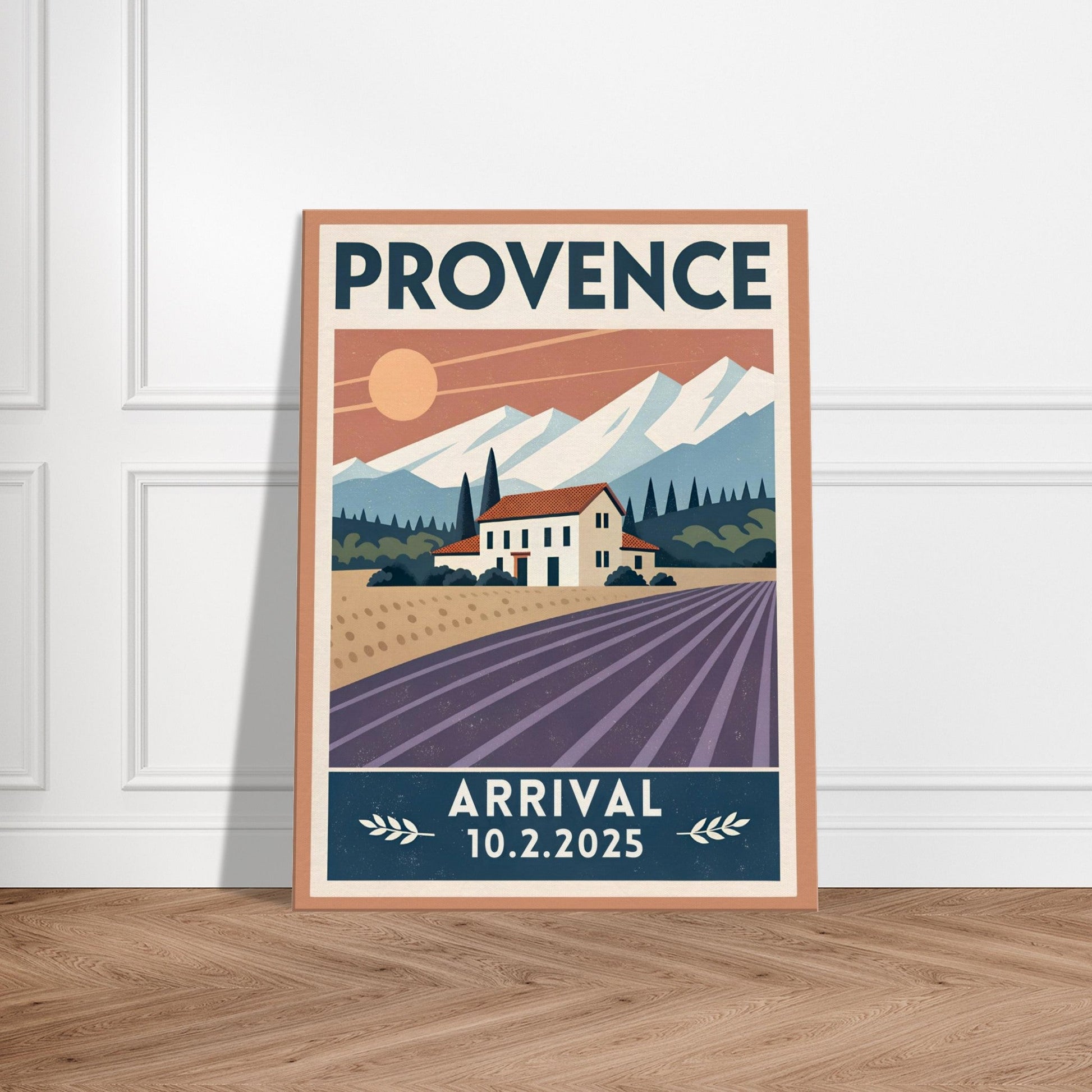 Personalized Provence Vintage Travel Poster Canvas – Unframed - Out of Office Outfitters - Print Material