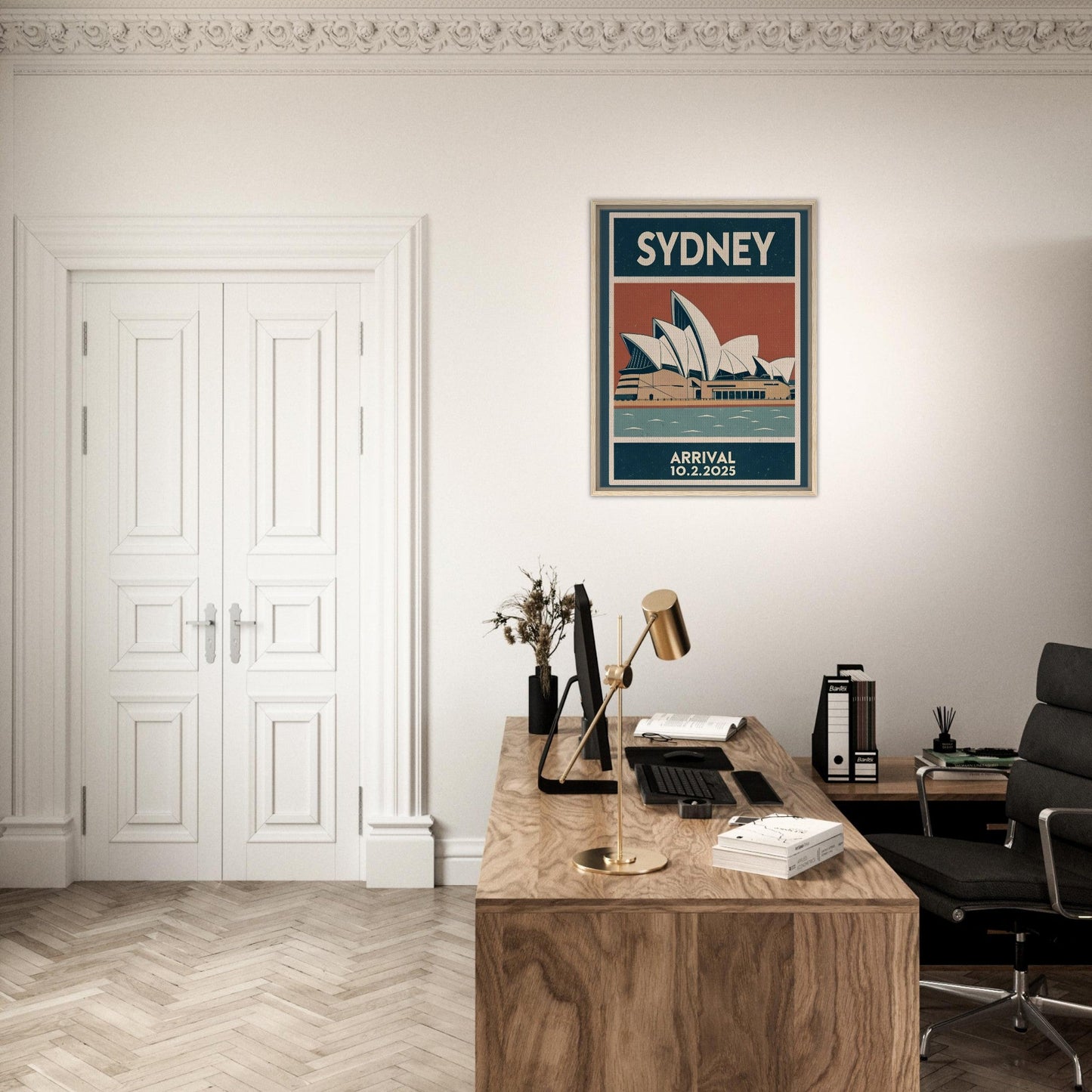 Personalized Sydney Vintage Travel Poster Canvas – Framed - Out of Office Outfitters - Print Material