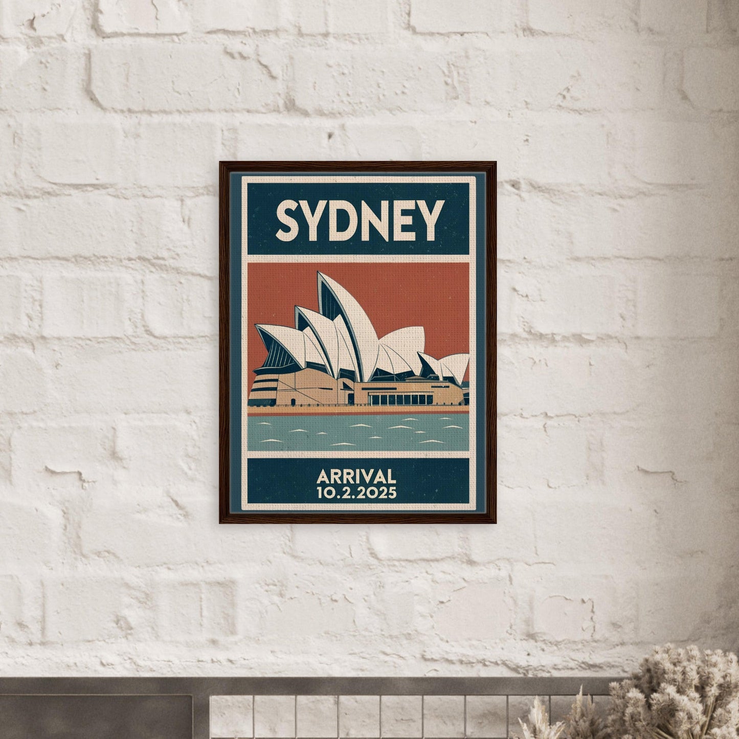 Personalized Sydney Vintage Travel Poster Canvas – Framed - Out of Office Outfitters - Print Material