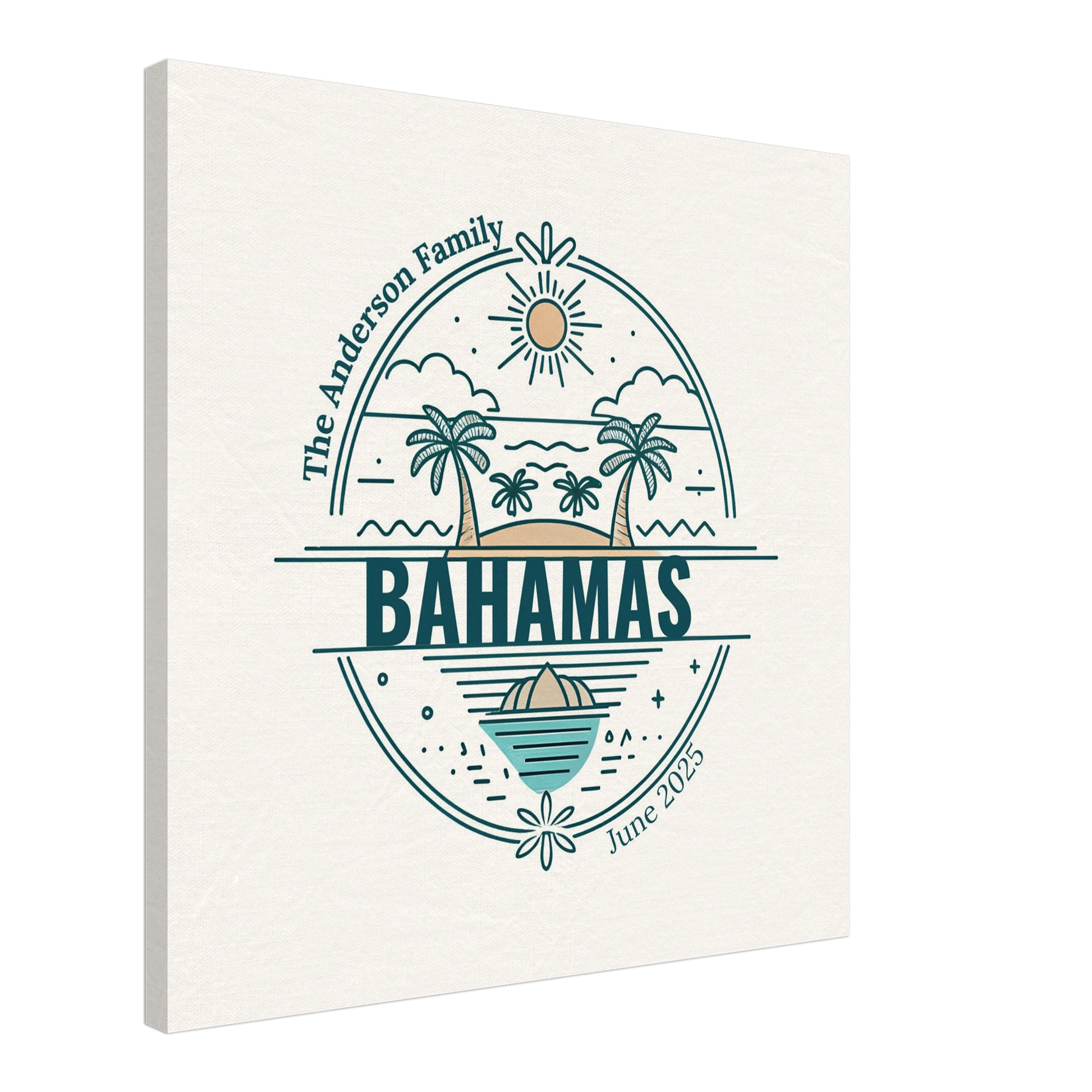 Personalized Travel Canvas – Bahamas Wall Art - Out of Office Outfitters - Home Decor