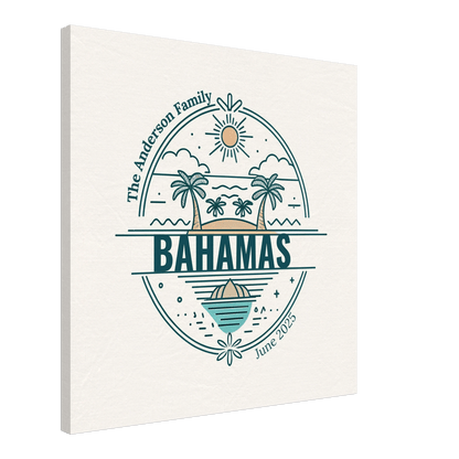 Personalized Travel Canvas – Bahamas Wall Art - Out of Office Outfitters - Home Decor