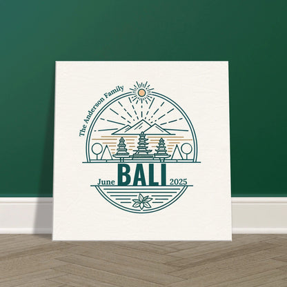 Personalized Travel Canvas – Bali Wall Art - Out of Office Outfitters - Home Decor
