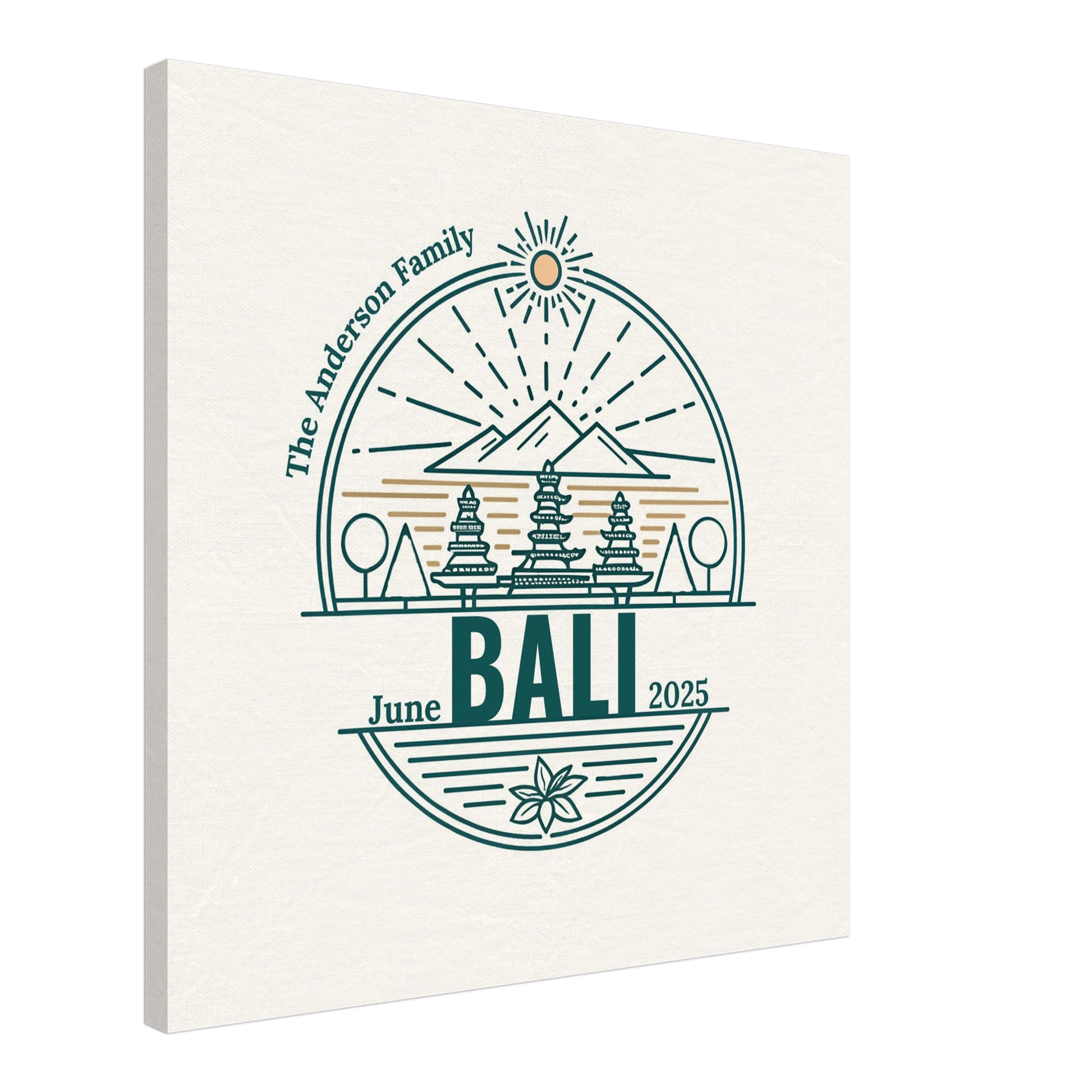 Personalized Travel Canvas – Bali Wall Art - Out of Office Outfitters - Home Decor