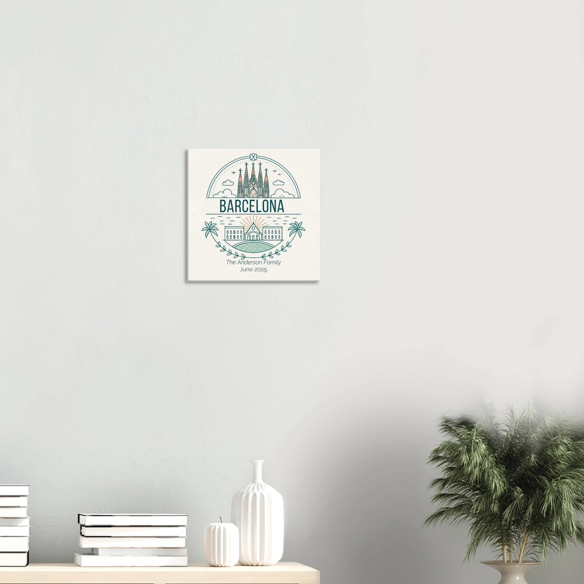 Personalized Travel Canvas – Barcelona Wall Art - Out of Office Outfitters - Home Decor