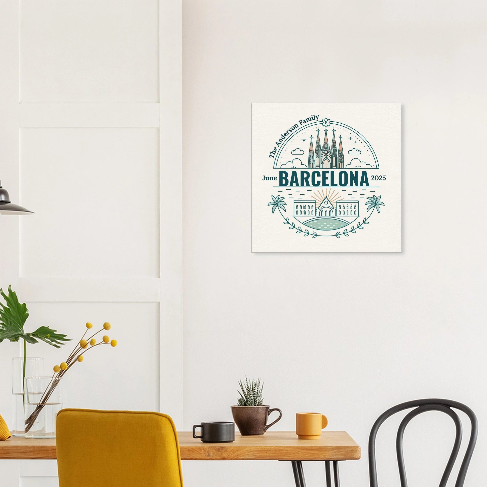 Personalized Travel Canvas – Barcelona Wall Art - Out of Office Outfitters - Home Decor