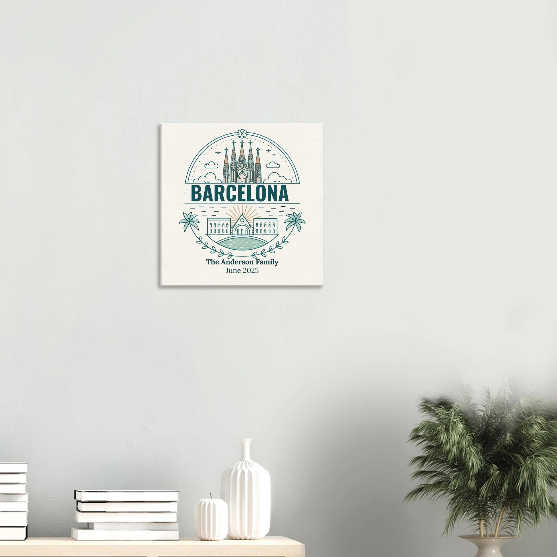 Personalized Travel Canvas – Barcelona Wall Art - Out of Office Outfitters - Home Decor