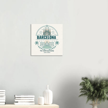 Personalized Travel Canvas – Barcelona Wall Art - Out of Office Outfitters - Home Decor