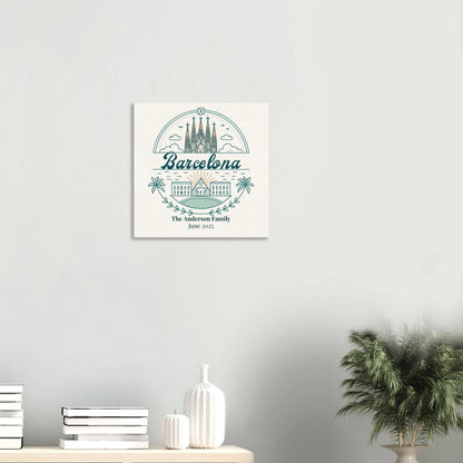 Personalized Travel Canvas – Barcelona Wall Art - Out of Office Outfitters - Home Decor