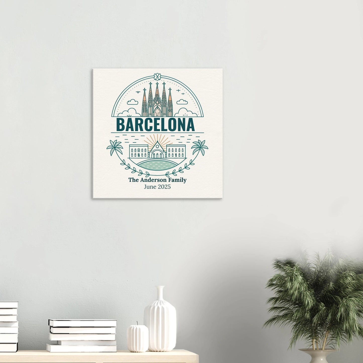 Personalized Travel Canvas – Barcelona Wall Art - Out of Office Outfitters - Home Decor