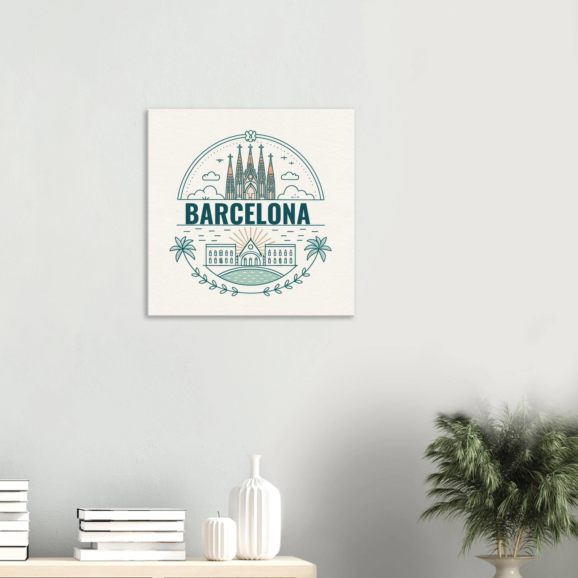 Personalized Travel Canvas – Barcelona Wall Art - Out of Office Outfitters - Home Decor