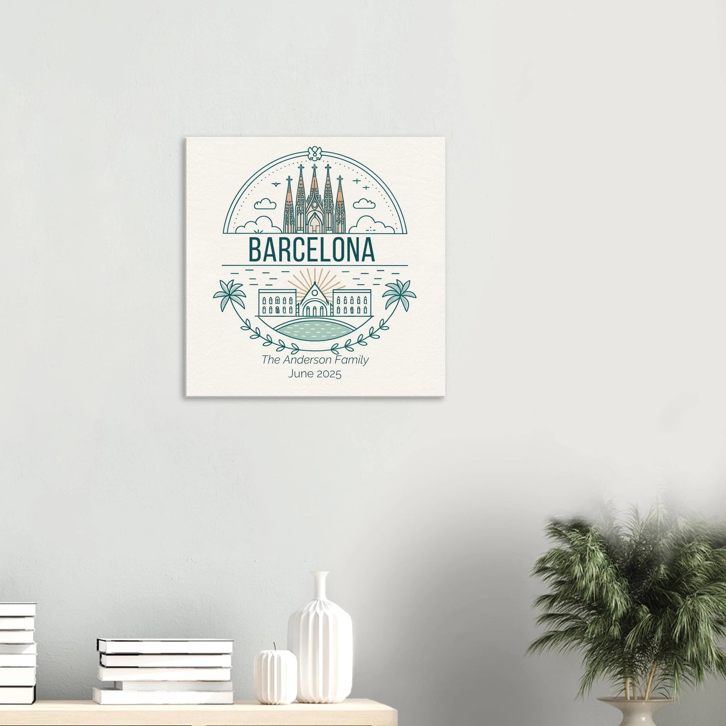 Personalized Travel Canvas – Barcelona Wall Art - Out of Office Outfitters - Home Decor