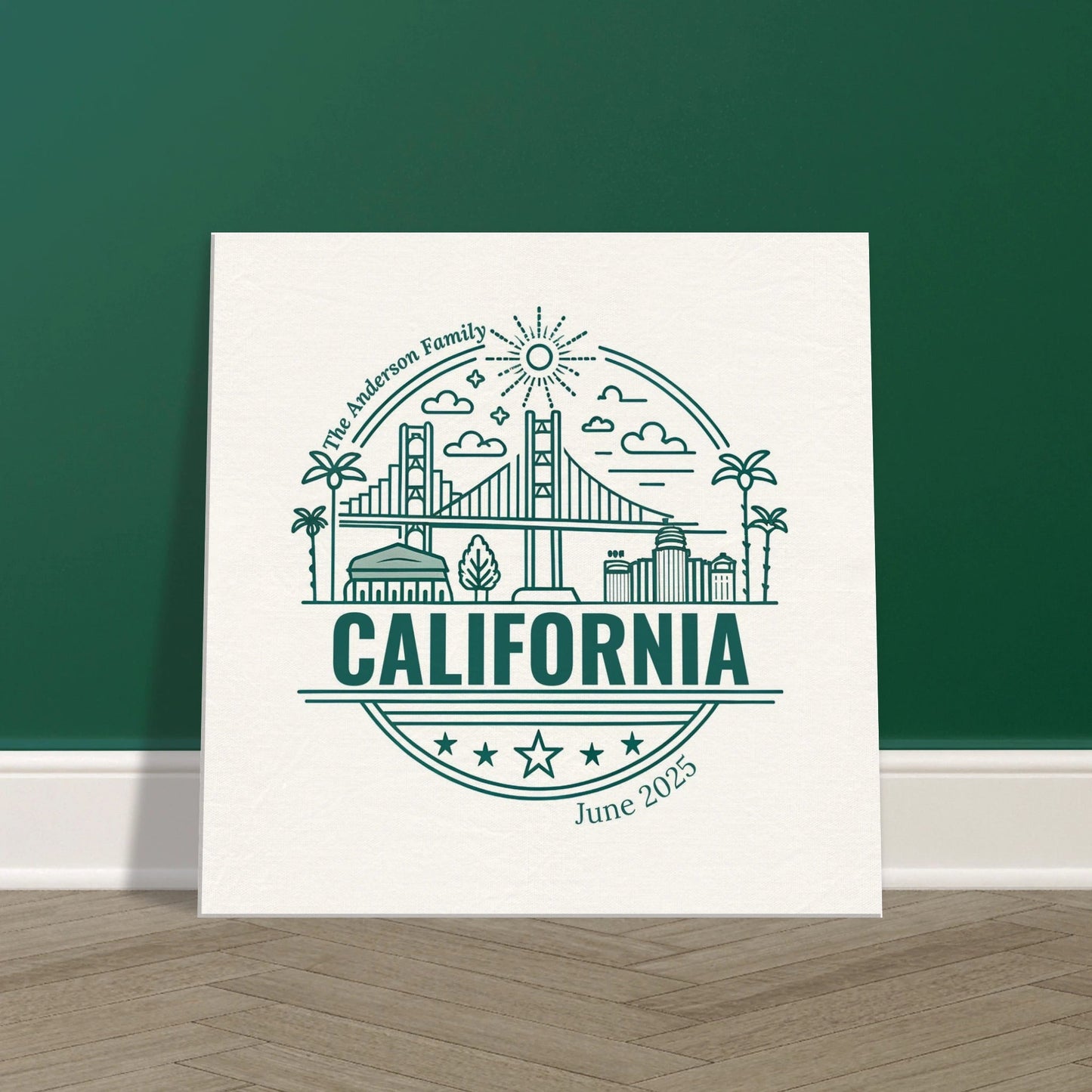 Personalized Travel Canvas – California Wall Art - Out of Office Outfitters - Home Decor