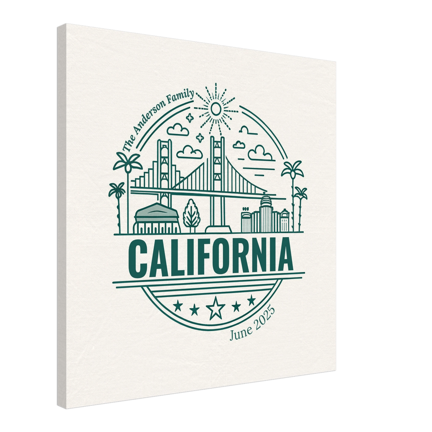 Personalized Travel Canvas – California Wall Art - Out of Office Outfitters - Home Decor