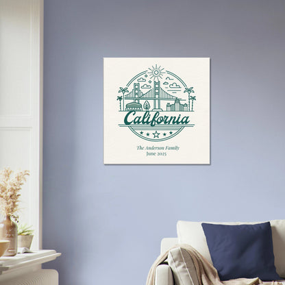 Personalized Travel Canvas – California Wall Art - Out of Office Outfitters - Home Decor