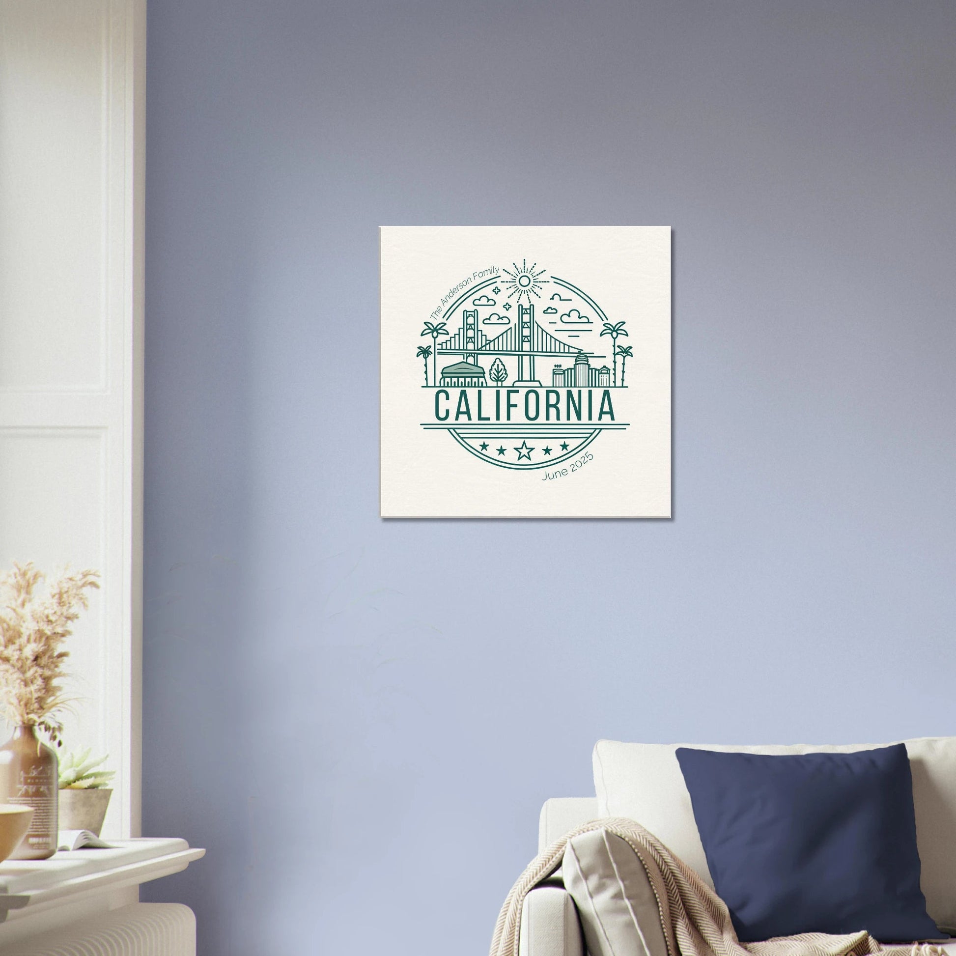 Personalized Travel Canvas – California Wall Art - Out of Office Outfitters - Home Decor