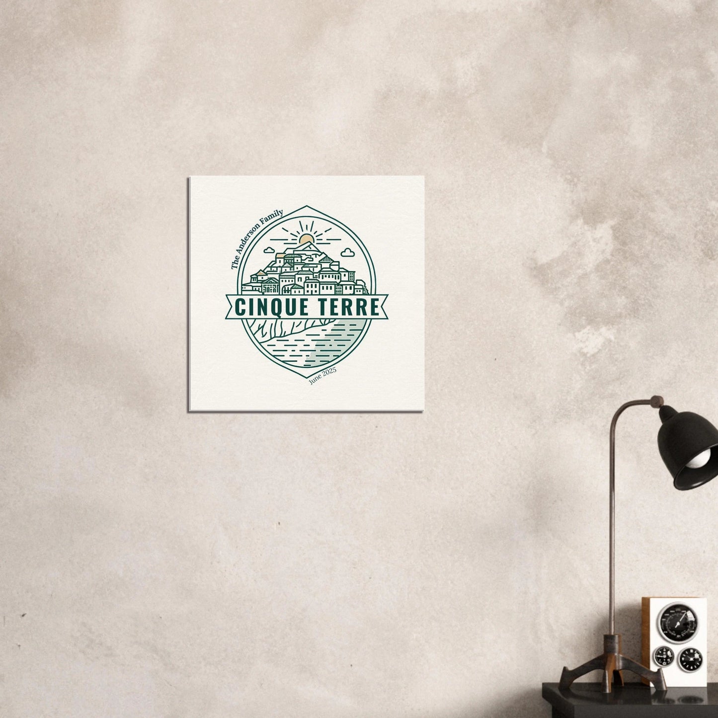 Personalized Travel Canvas – Cinque Terre Wall Art - Out of Office Outfitters - Home Decor