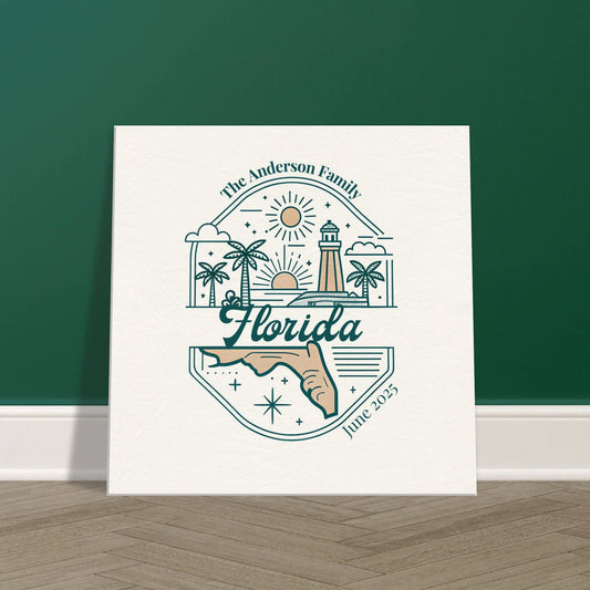 Personalized Travel Canvas – Florida Wall Art - Out of Office Outfitters - Home Decor