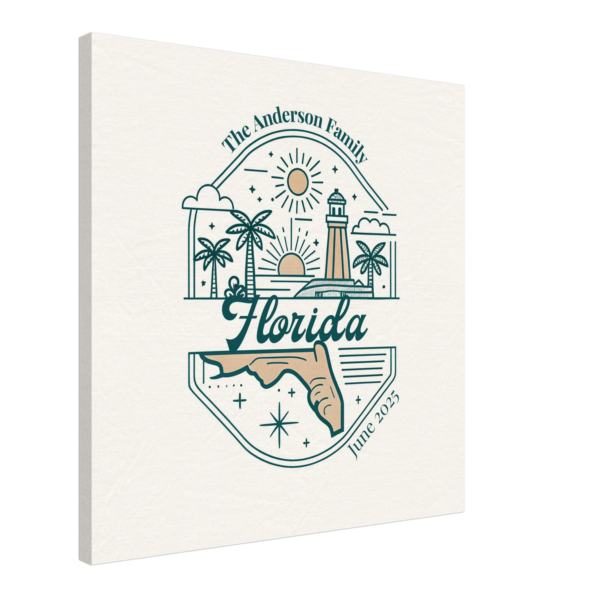 Personalized Travel Canvas – Florida Wall Art - Out of Office Outfitters - Home Decor