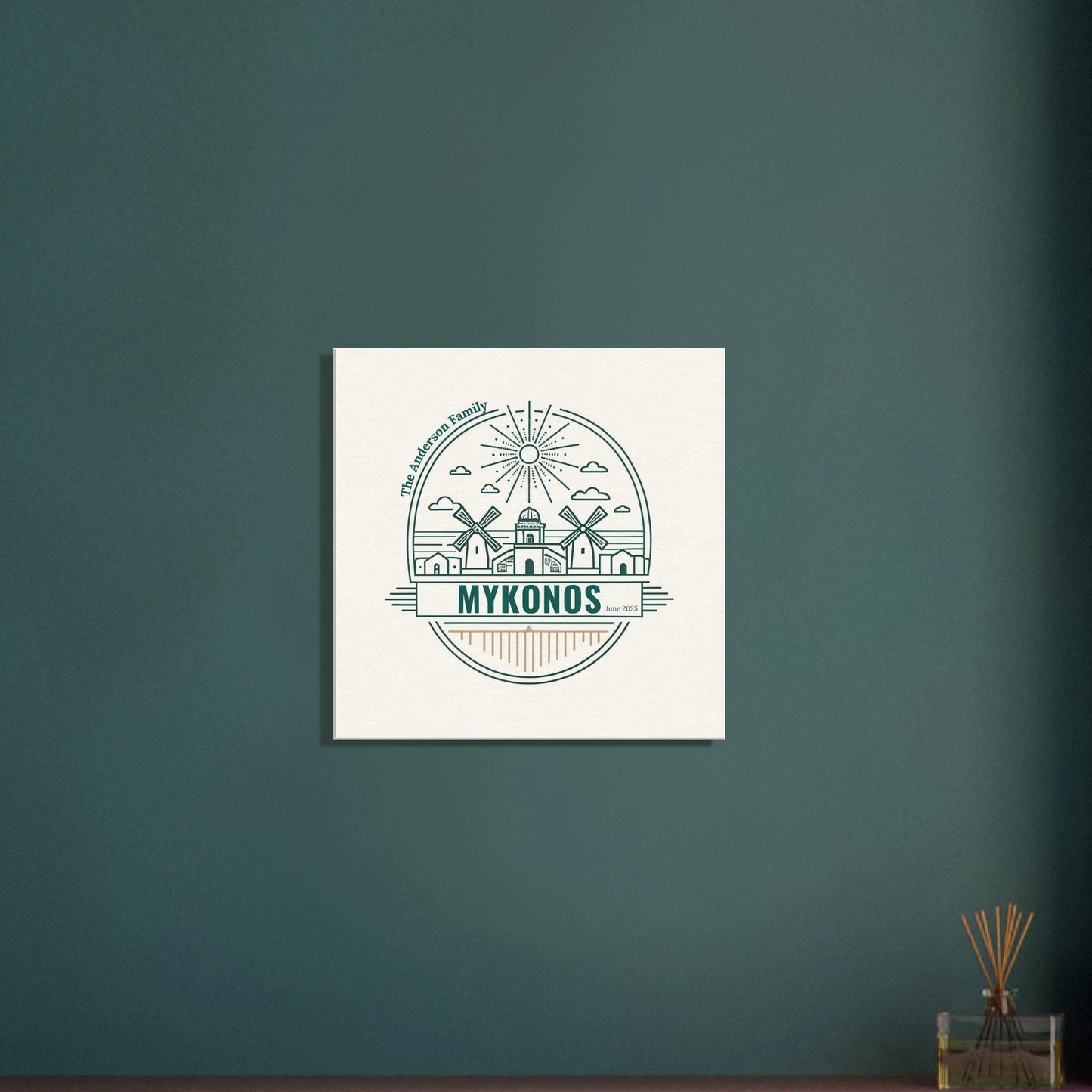 Personalized Travel Canvas – Mykonos Wall Art - Out of Office Outfitters - Home Decor