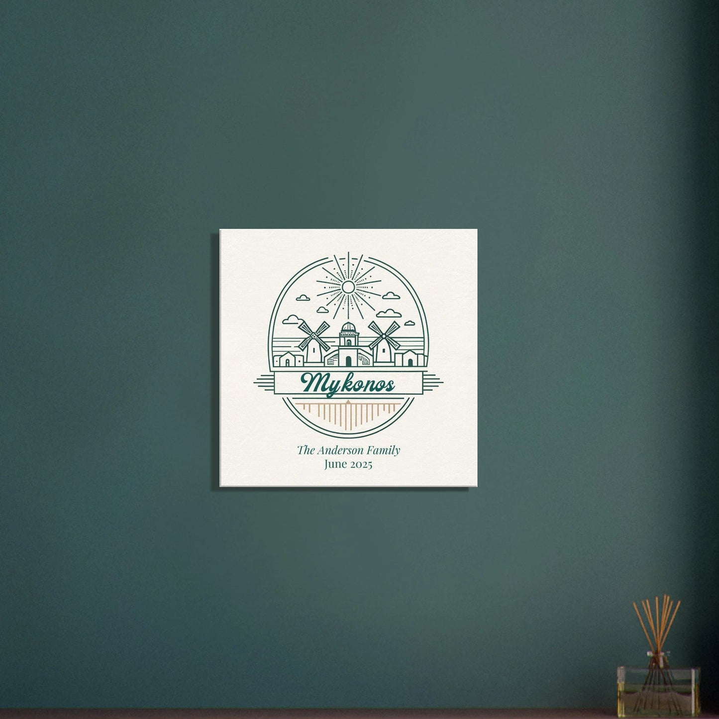 Personalized Travel Canvas – Mykonos Wall Art - Out of Office Outfitters - Home Decor