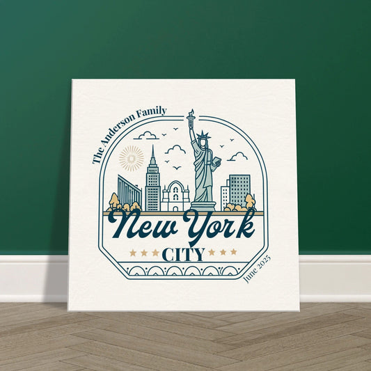 Personalized Travel Canvas – New York Wall Art - Out of Office Outfitters - Home Decor