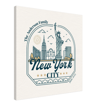 Personalized Travel Canvas – New York Wall Art - Out of Office Outfitters - Home Decor