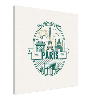 Personalized Travel Canvas – Paris Wall Art - Out of Office Outfitters - Home Decor