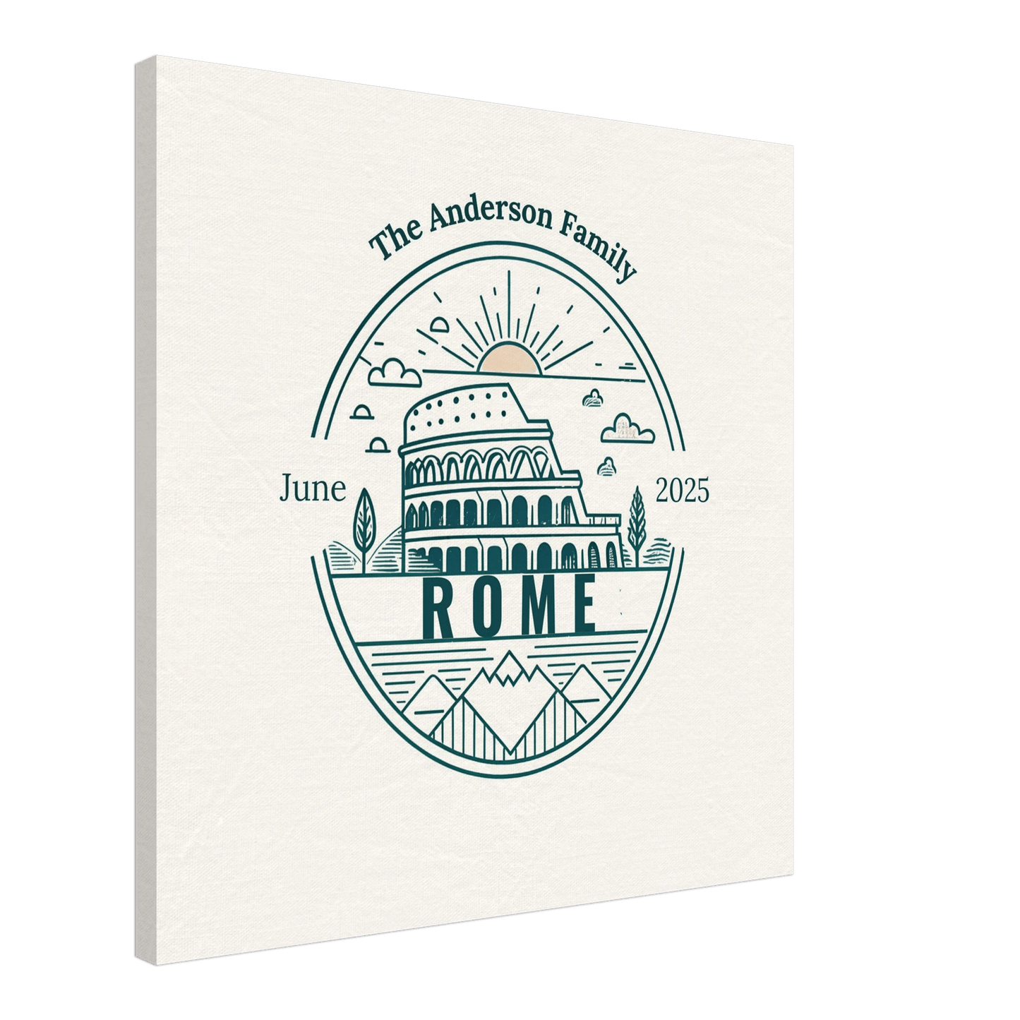 Personalized Travel Canvas – Rome Wall Art - Out of Office Outfitters - Home Decor