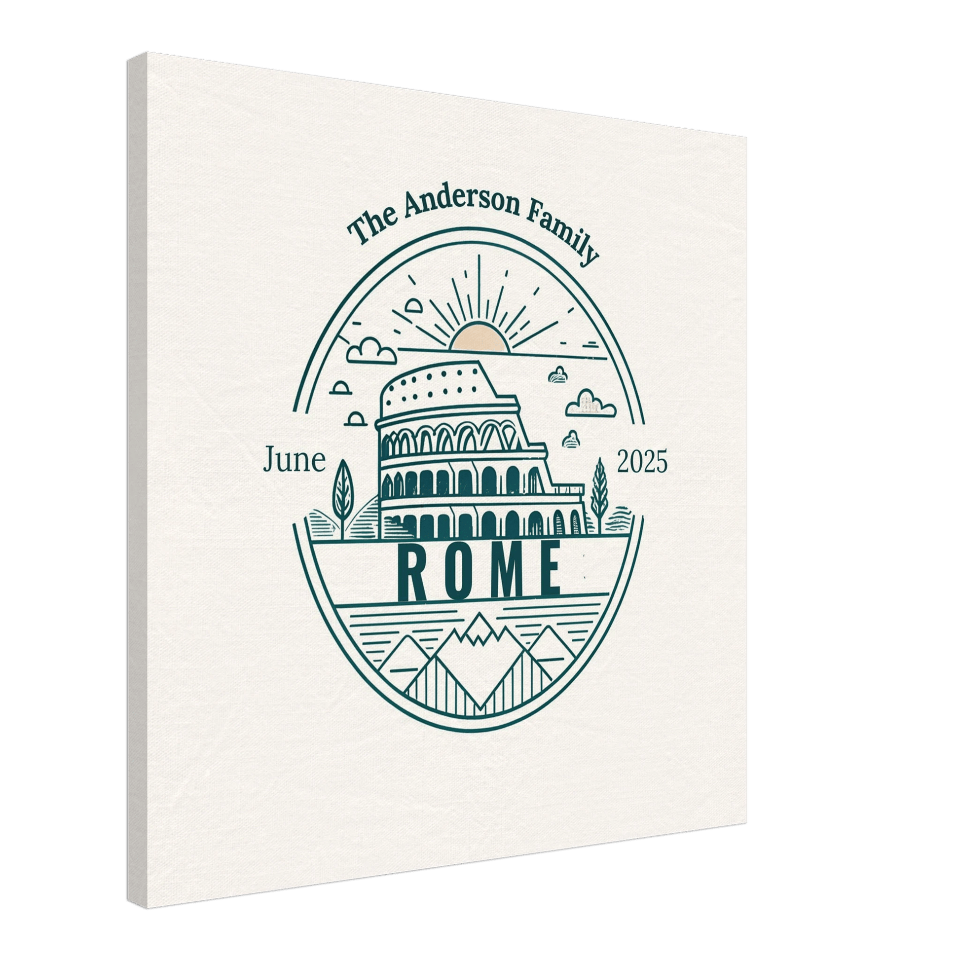 Personalized Travel Canvas – Rome Wall Art - Out of Office Outfitters - Home Decor