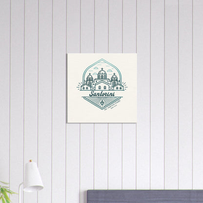 Personalized Travel Canvas – Santorini Wall Art - Out of Office Outfitters - Home Decor