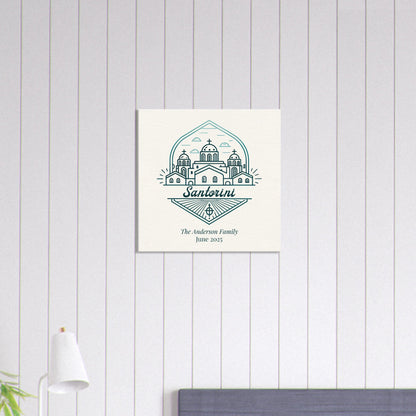 Personalized Travel Canvas – Santorini Wall Art - Out of Office Outfitters - Home Decor