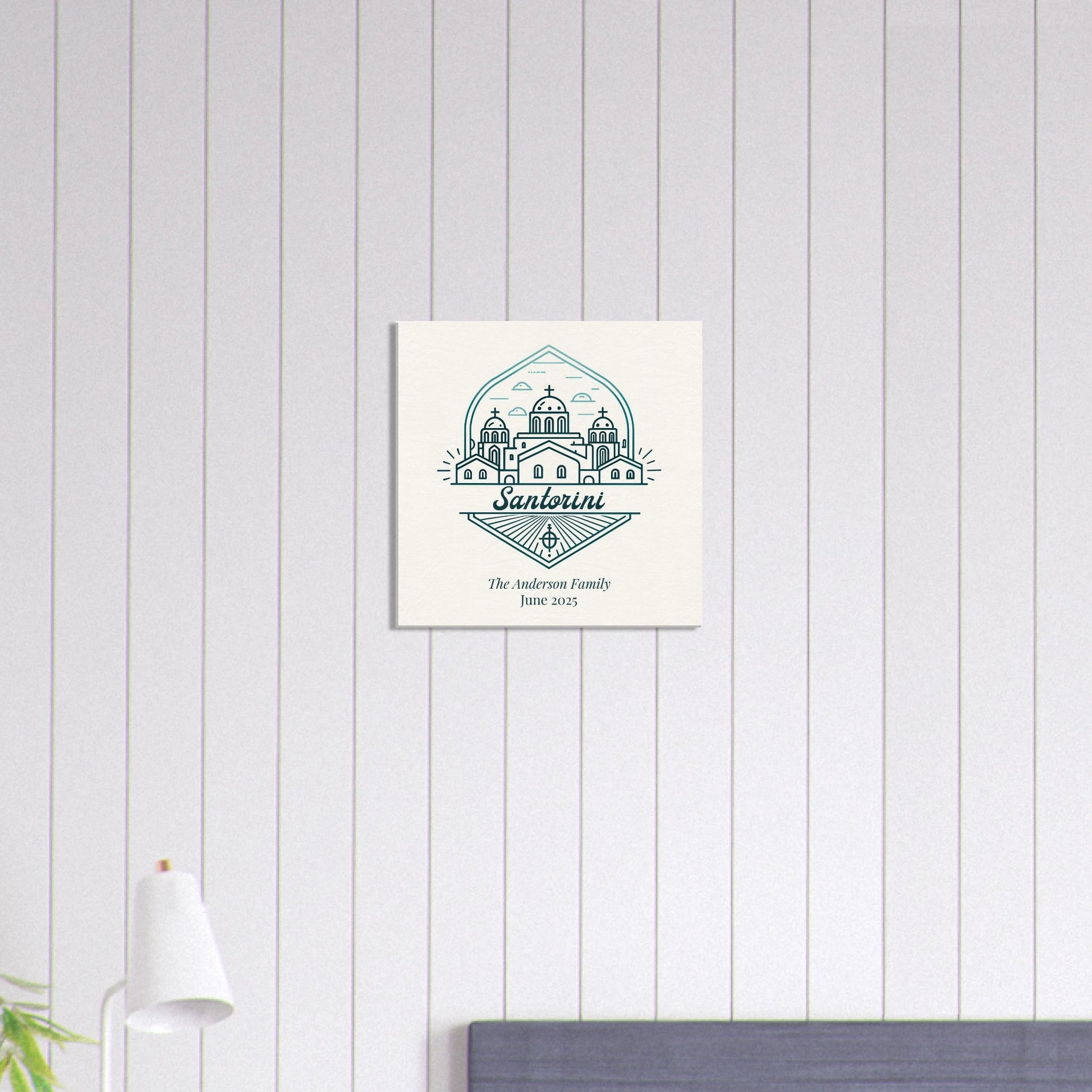 Personalized Travel Canvas – Santorini Wall Art - Out of Office Outfitters - Home Decor