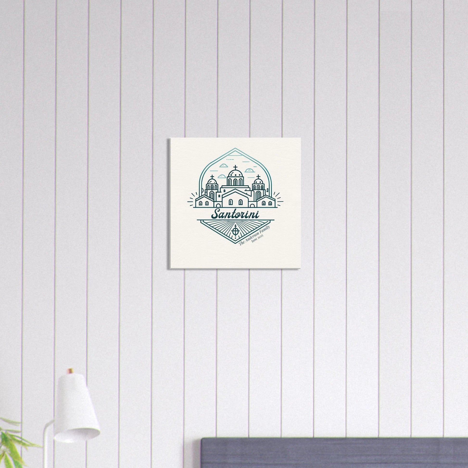 Personalized Travel Canvas – Santorini Wall Art - Out of Office Outfitters - Home Decor