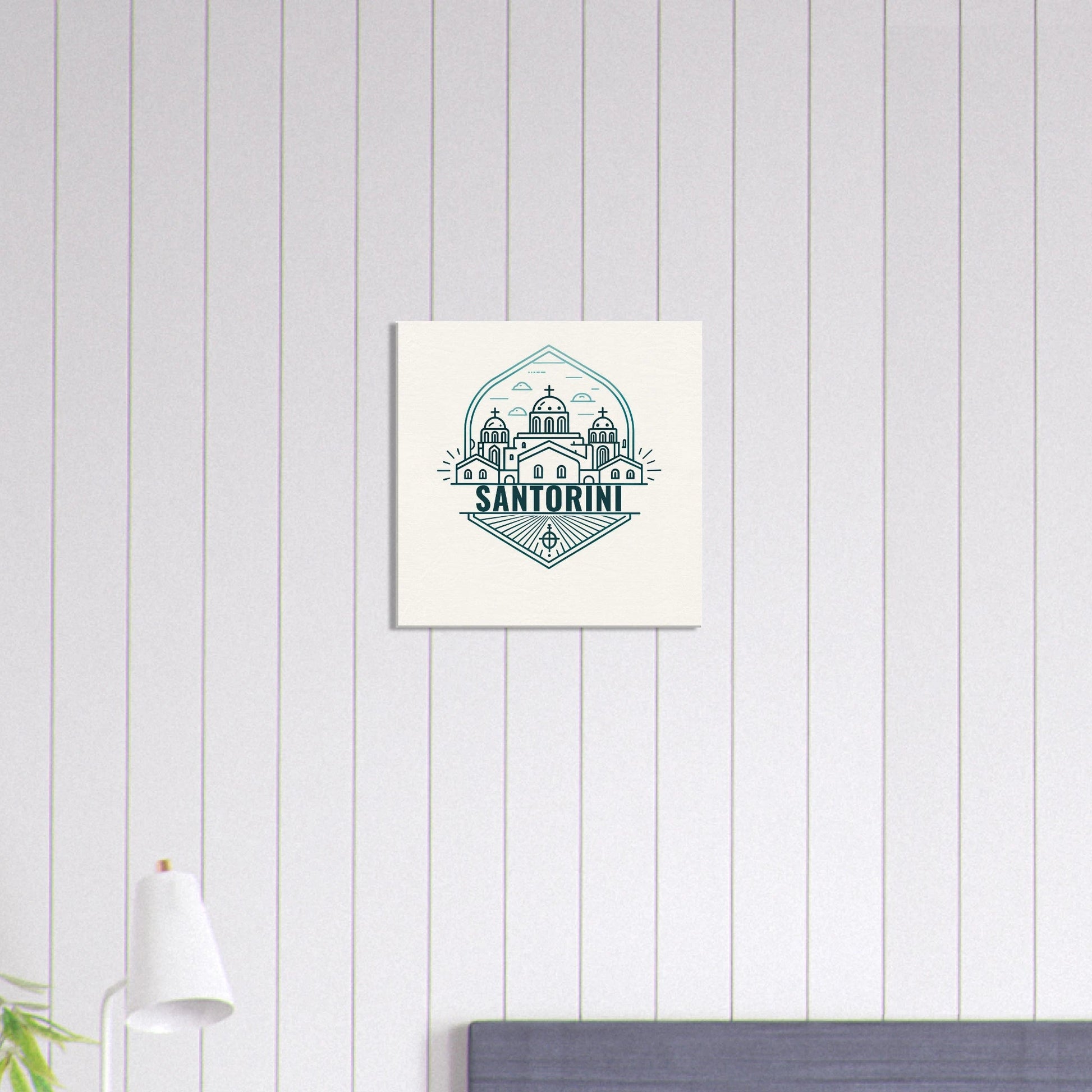 Personalized Travel Canvas – Santorini Wall Art - Out of Office Outfitters - Home Decor