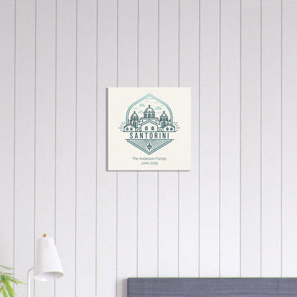 Personalized Travel Canvas – Santorini Wall Art - Out of Office Outfitters - Home Decor