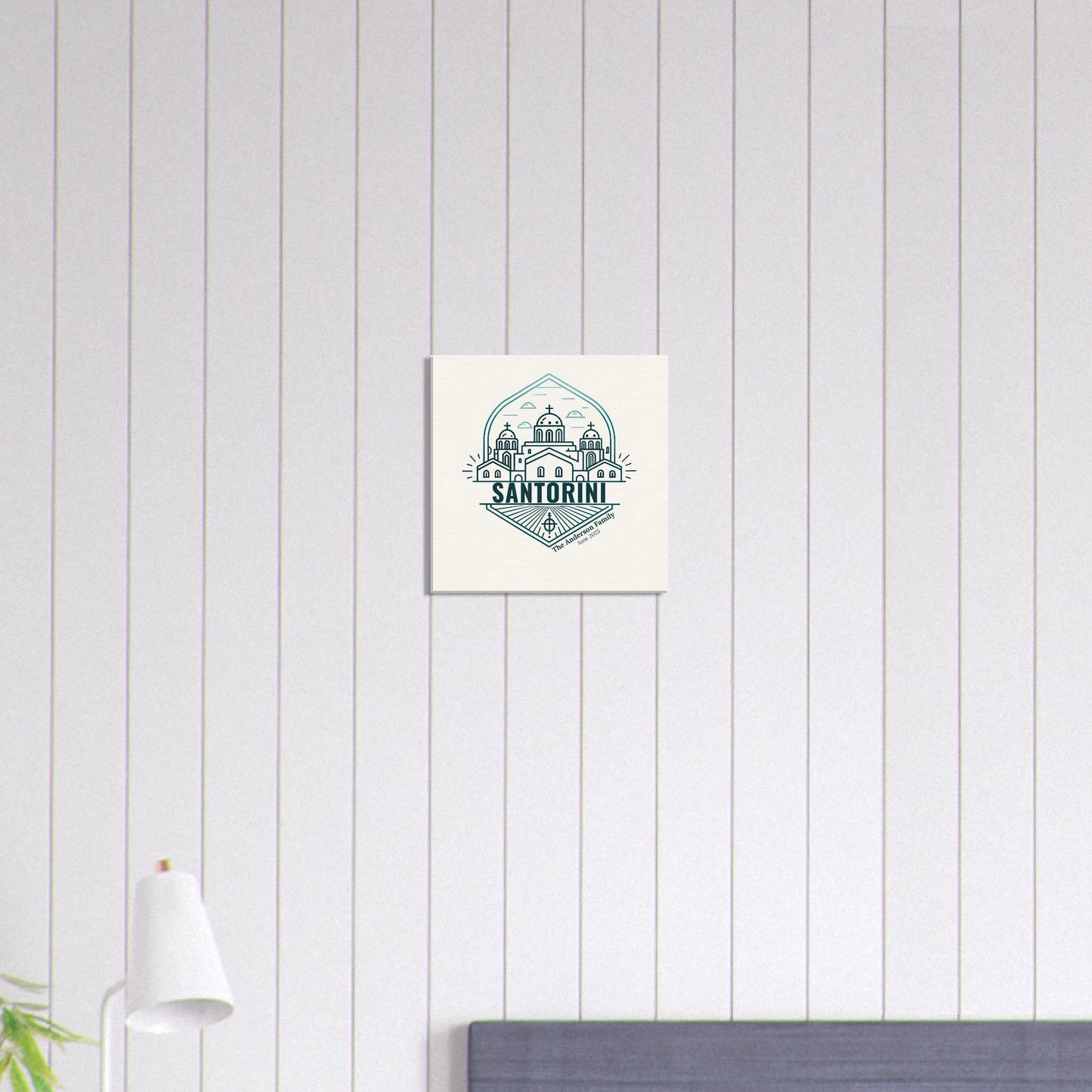 Personalized Travel Canvas – Santorini Wall Art - Out of Office Outfitters - Home Decor