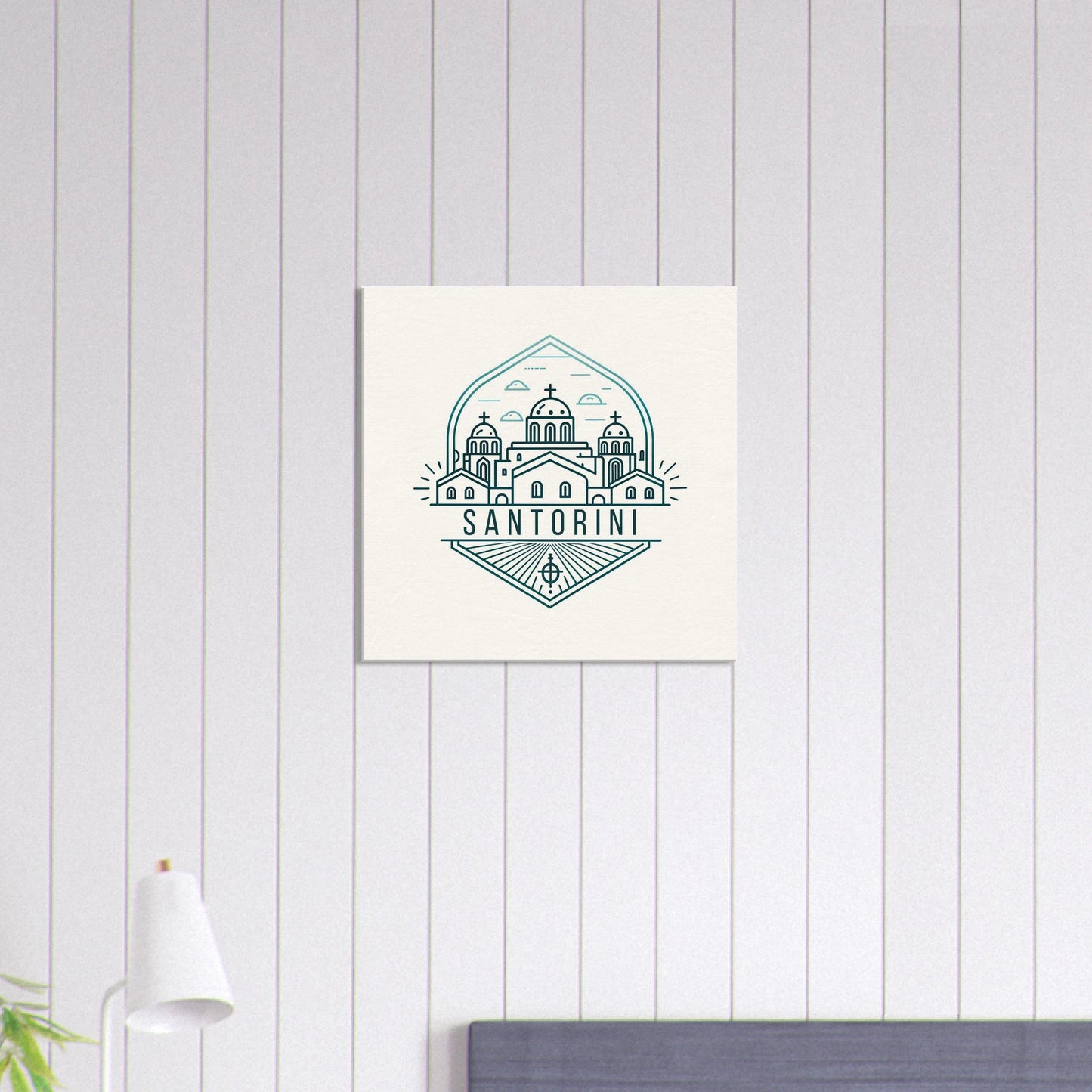 Personalized Travel Canvas – Santorini Wall Art - Out of Office Outfitters - Home Decor