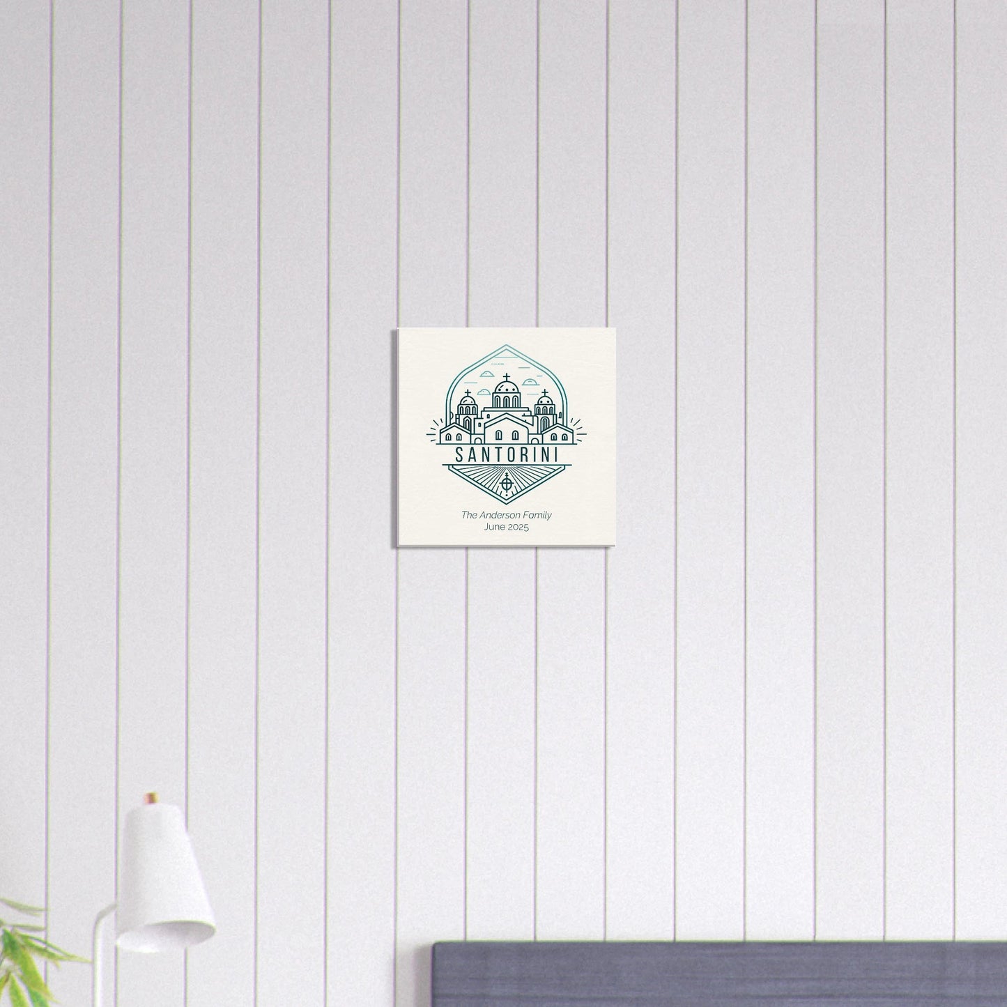 Personalized Travel Canvas – Santorini Wall Art - Out of Office Outfitters - Home Decor