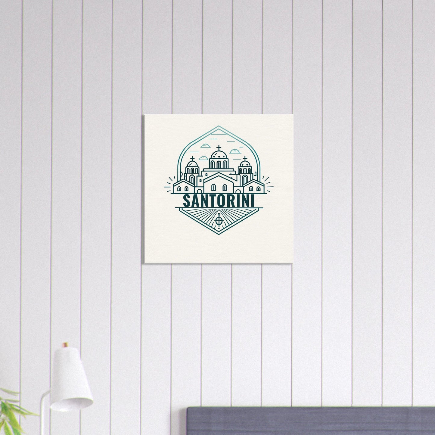 Personalized Travel Canvas – Santorini Wall Art - Out of Office Outfitters - Home Decor